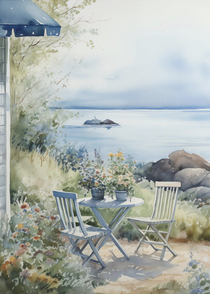 Summer Theme In Watercolor No 7 - Poster / Art Print