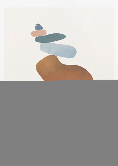 Colorful Stone Balance - Poster / Art Print