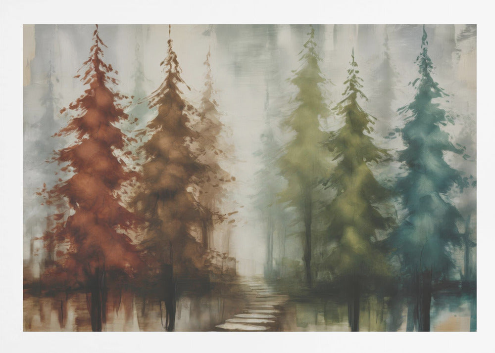 Forest With Earth Tones - Poster / Art Print