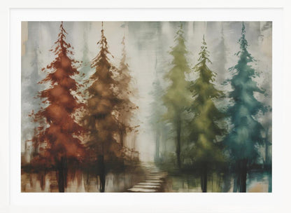 Forest With Earth Tones - Poster / Art Print