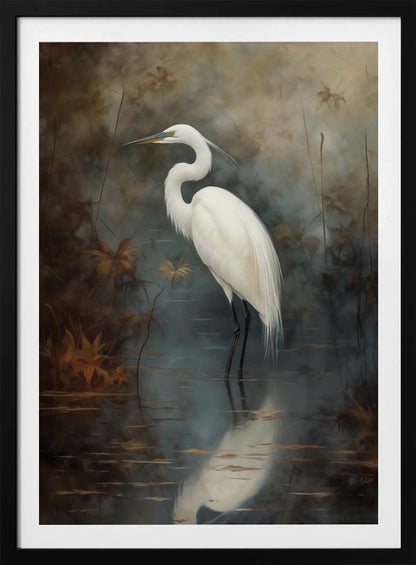 White Egret - Poster / Art Print
