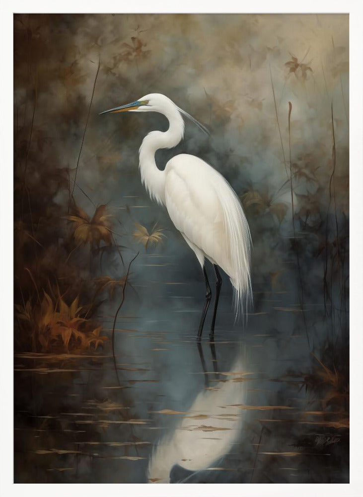 White Egret - Poster / Art Print