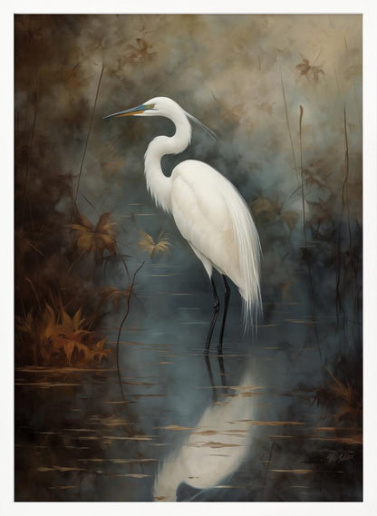 White Egret - Poster / Art Print