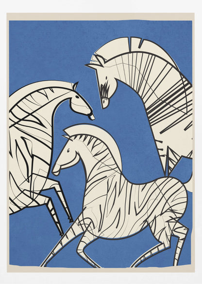 Abstract Zebras - Poster / Art Print