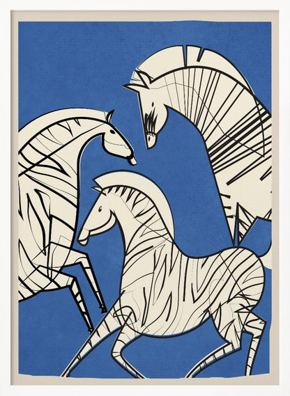 Abstract Zebras - Poster / Art Print