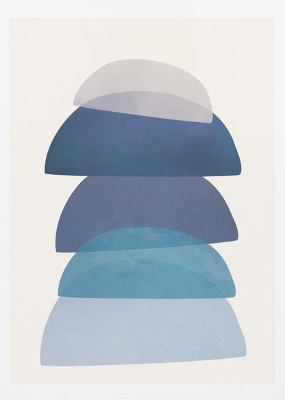 Blue Stack 01 - Poster / Art Print