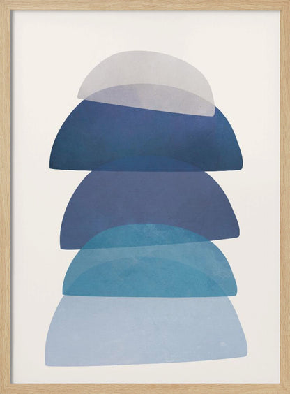 Blue Stack 01 - Poster / Art Print