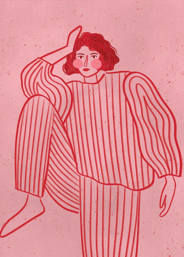 The Woman With the Striped Pyjama - Poster / Art Print