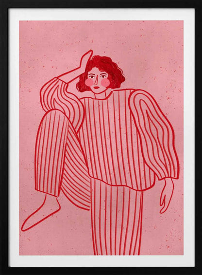 The Woman With the Striped Pyjama - Poster / Art Print