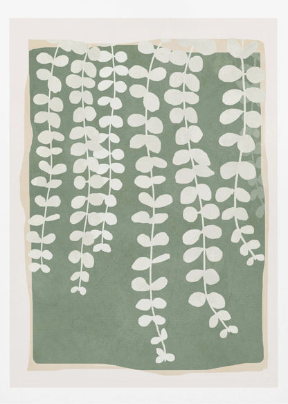 Minimal Abstract Leaves 2 - Poster / Art Print