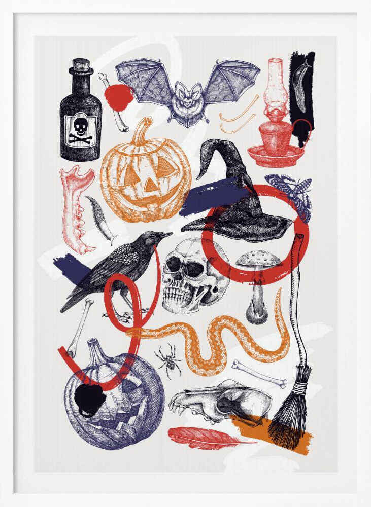 Halloween Collage Art - Poster / Art Print