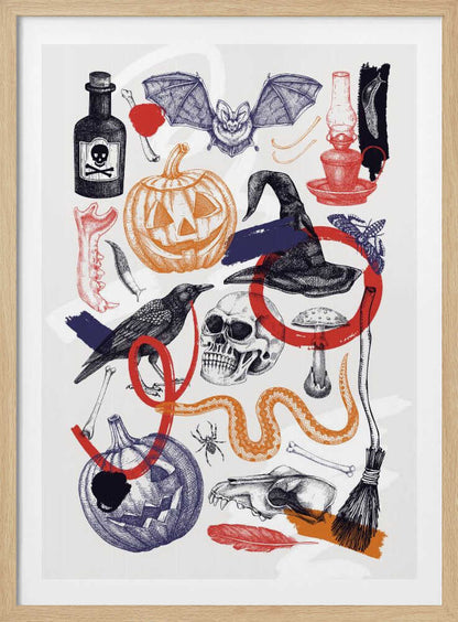 Halloween Collage Art - Poster / Art Print