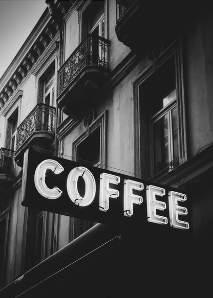 Vintage Coffee Sign No 2 - Poster / Art Print