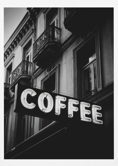 Vintage Coffee Sign No 2 - Poster / Art Print