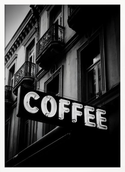 Vintage Coffee Sign No 2 - Poster / Art Print