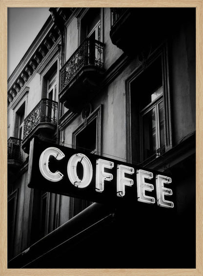 Vintage Coffee Sign No 2 - Poster / Art Print
