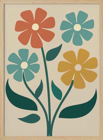 Boho Flowers Series No 4 - Poster / Art Print