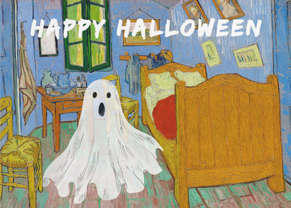 Happy Halloween Van Gogh Collage - Poster / Art Print