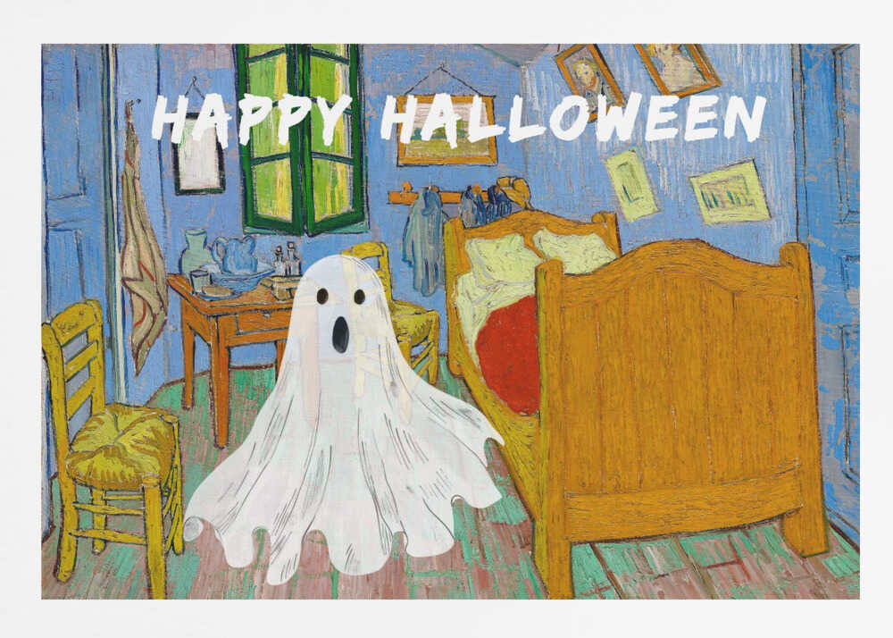 Happy Halloween Van Gogh Collage - Poster / Art Print