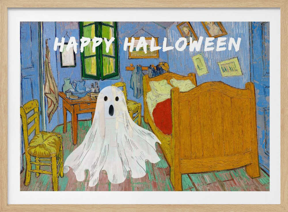 Happy Halloween Van Gogh Collage - Poster / Art Print