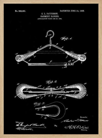 Garment Hanger Patent 1906 - Poster / Art Print