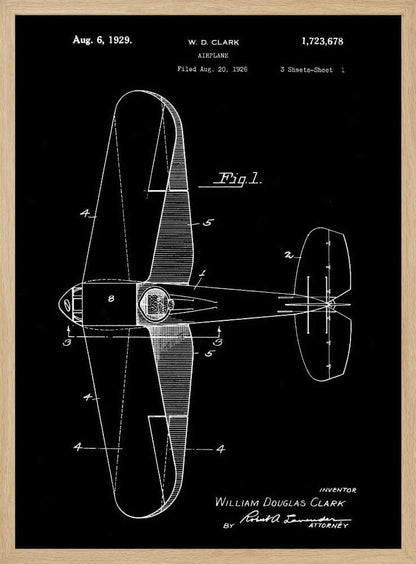 Airplane Patent 1929 - Poster / Art Print