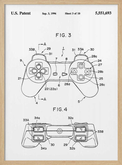 Controller Unit Patent 1996 - Poster / Art Print