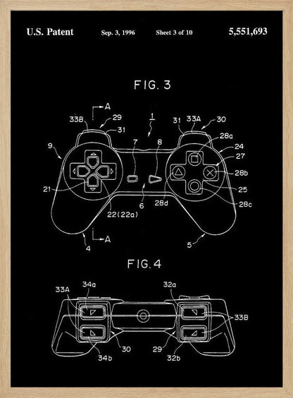 Controller Unit Patent 1996 - Poster / Art Print