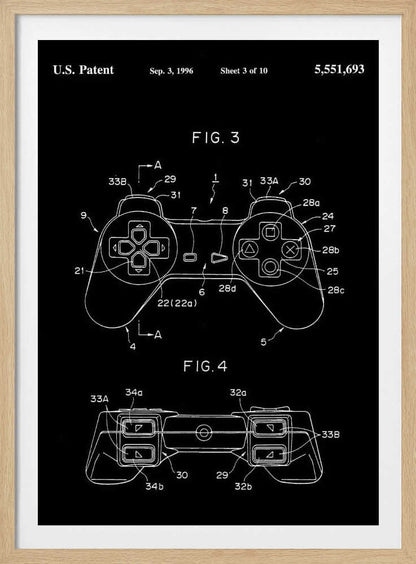 Controller Unit Patent 1996 - Poster / Art Print