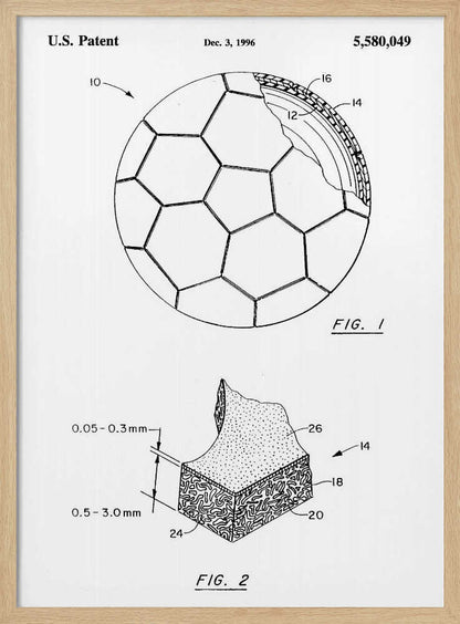Soccer Ball Patent 1996 - Poster / Art Print