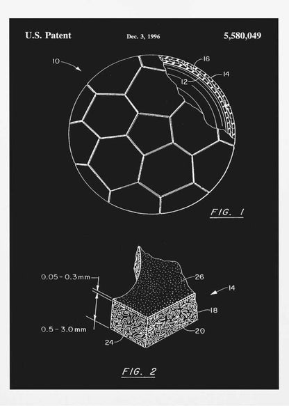 Soccer Ball Patent 1996 - Poster / Art Print