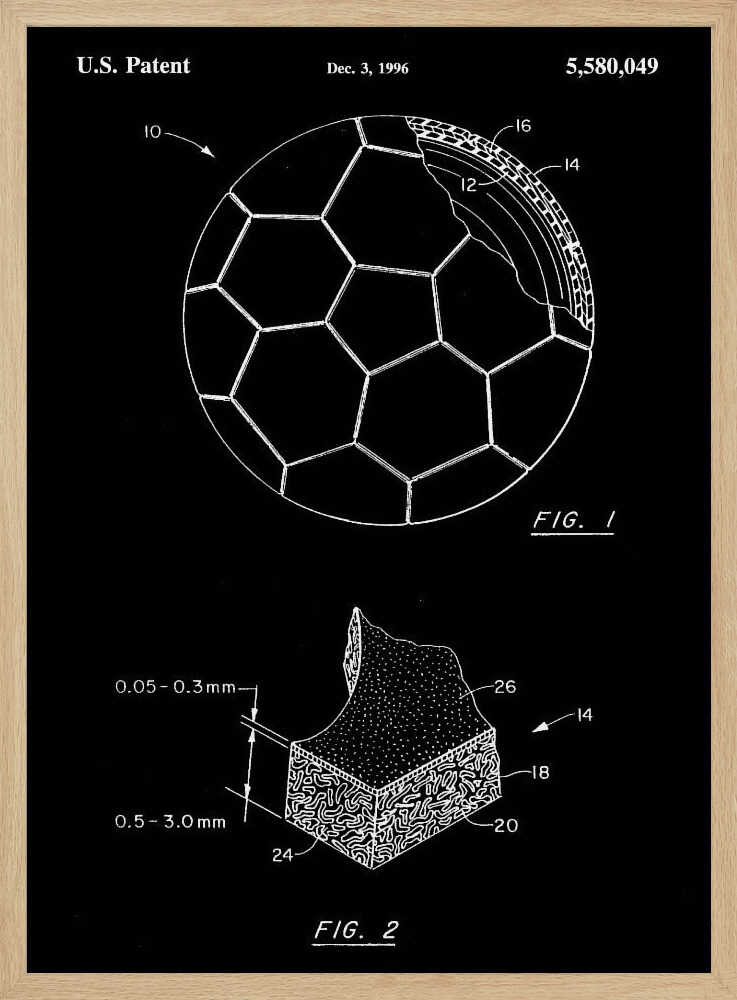 Soccer Ball Patent 1996 - Poster / Art Print