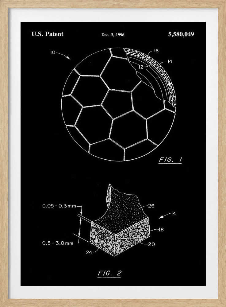 Soccer Ball Patent 1996 - Poster / Art Print