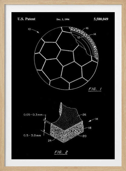 Soccer Ball Patent 1996 - Poster / Art Print