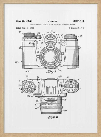 Camera Patent 1962 - Poster / Art Print