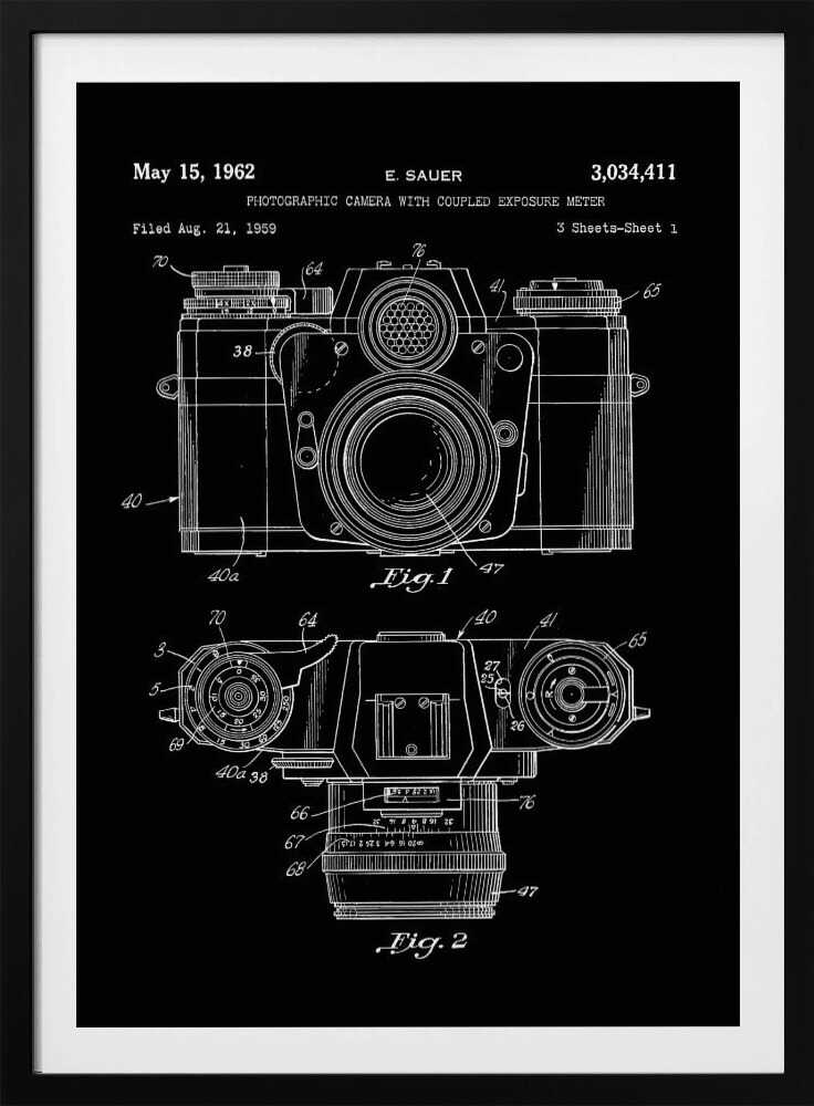Camera Patent 1962 - Poster / Art Print