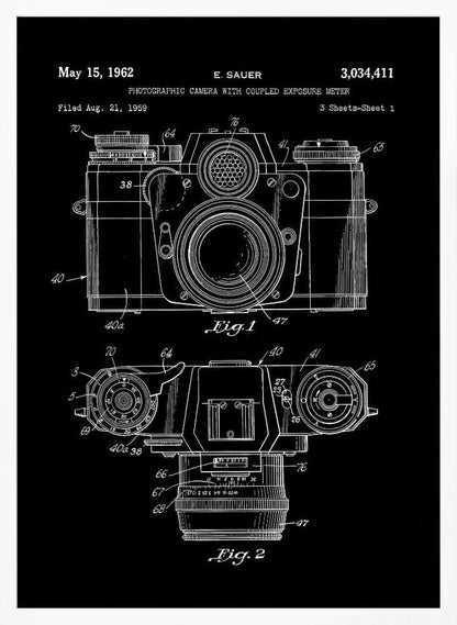 Camera Patent 1962 - Poster / Art Print