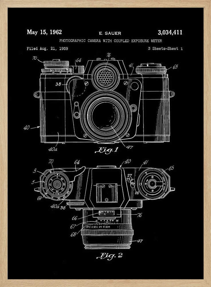 Camera Patent 1962 - Poster / Art Print
