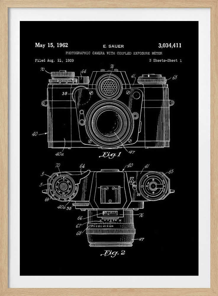 Camera Patent 1962 - Poster / Art Print