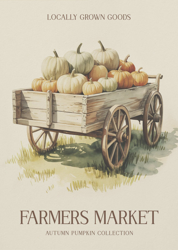 Farmers Market Pumpkin - Poster / Art Print