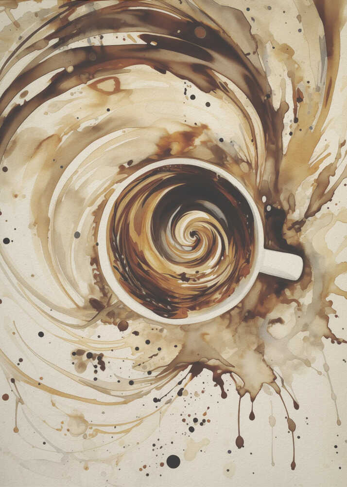 Swirling Coffee - Poster / Art Print