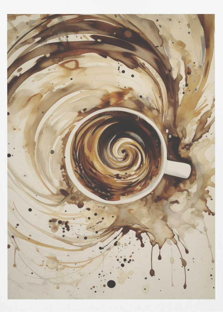 Swirling Coffee - Poster / Art Print