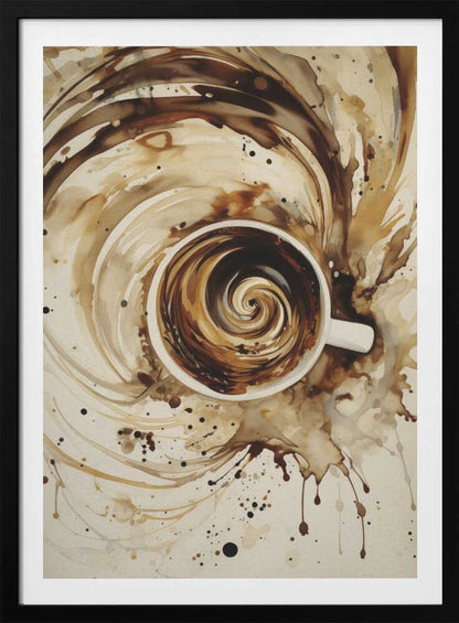 Swirling Coffee - Poster / Art Print