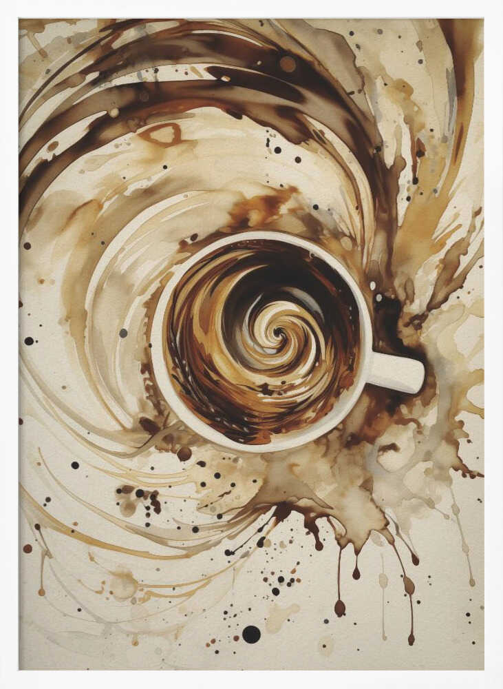 Swirling Coffee - Poster / Art Print