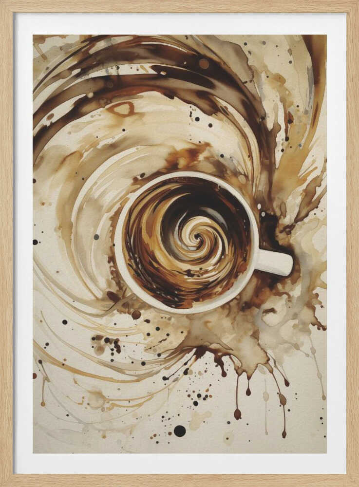 Swirling Coffee - Poster / Art Print