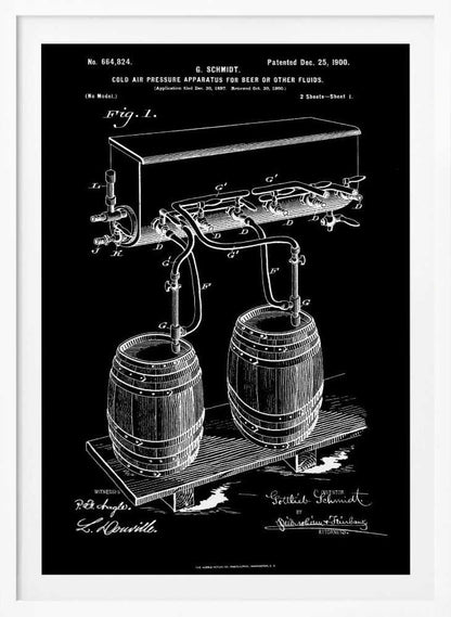 Apparatus for Beer Patent 1944 - Poster / Art Print