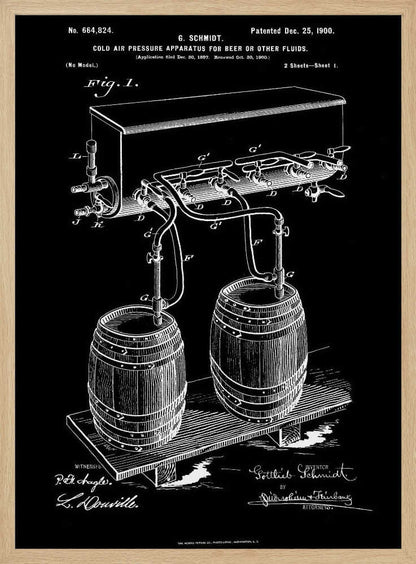 Apparatus for Beer Patent 1944 - Poster / Art Print