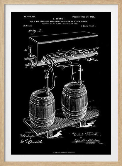 Apparatus for Beer Patent 1944 - Poster / Art Print