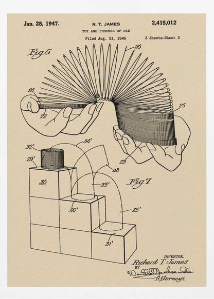 Toy and Process of Use Patent 1947 - Poster / Art Print