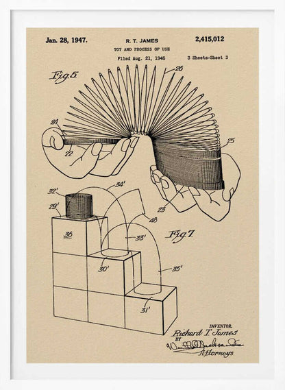 Toy and Process of Use Patent 1947 - Poster / Art Print